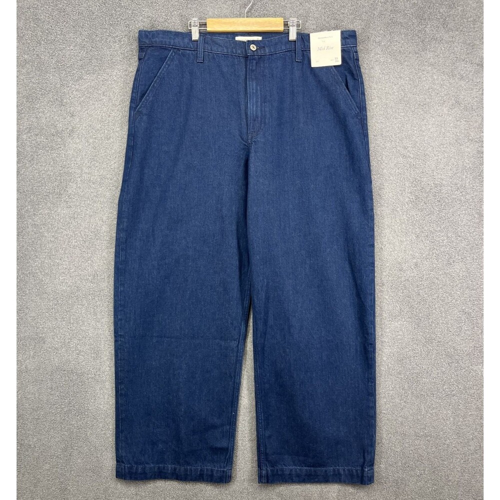 Abercrombie & Fitch The Mid Rise Straight Jeans Women's 33/16R‎ Blue